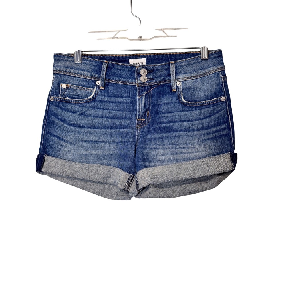HUDSON Denim Shorts Women's Size 26 Cuffed - Picture 1 of 9